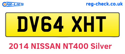 DV64XHT are the vehicle registration plates.