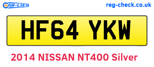 HF64YKW are the vehicle registration plates.