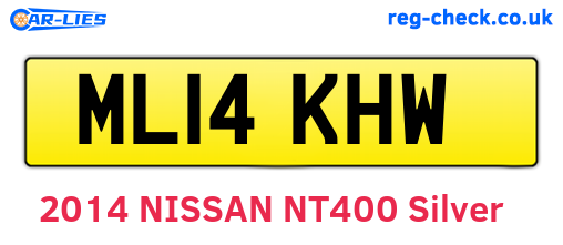 ML14KHW are the vehicle registration plates.