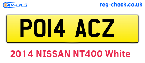 PO14ACZ are the vehicle registration plates.