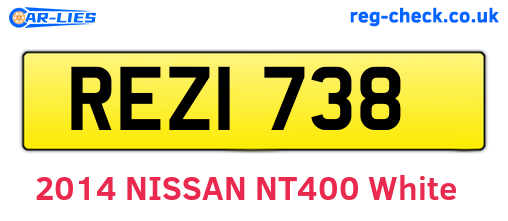 REZ1738 are the vehicle registration plates.