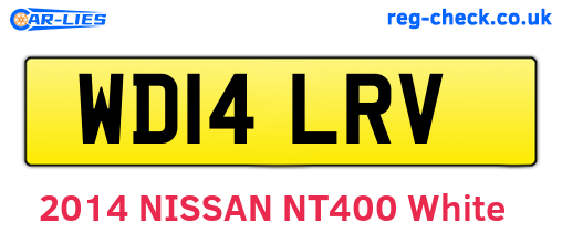 WD14LRV are the vehicle registration plates.