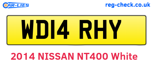 WD14RHY are the vehicle registration plates.