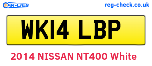 WK14LBP are the vehicle registration plates.