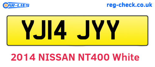 YJ14JYY are the vehicle registration plates.