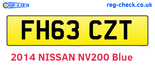 FH63CZT are the vehicle registration plates.