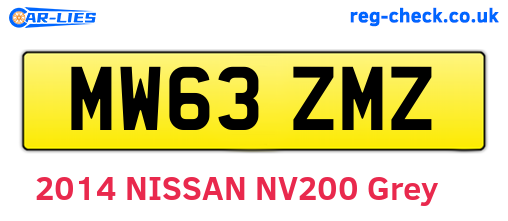 MW63ZMZ are the vehicle registration plates.