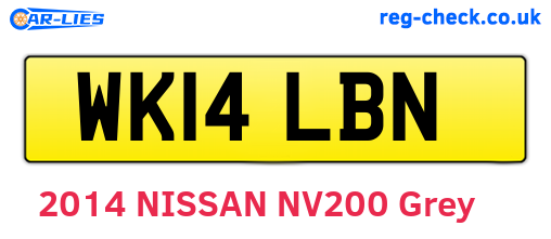 WK14LBN are the vehicle registration plates.