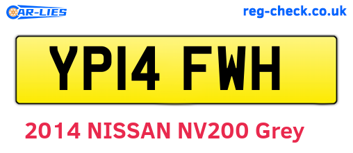 YP14FWH are the vehicle registration plates.