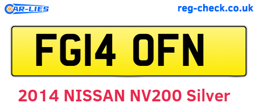 FG14OFN are the vehicle registration plates.