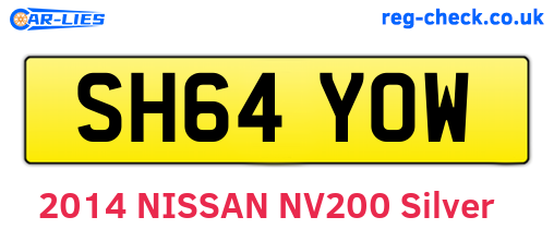 SH64YOW are the vehicle registration plates.