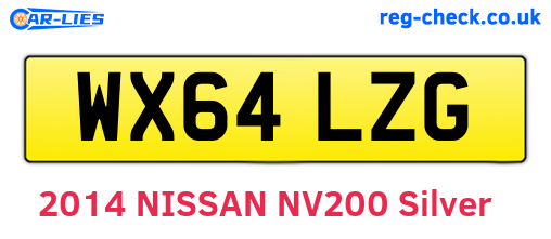 WX64LZG are the vehicle registration plates.