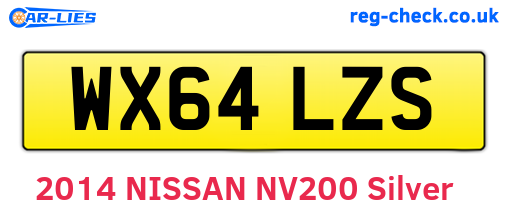 WX64LZS are the vehicle registration plates.