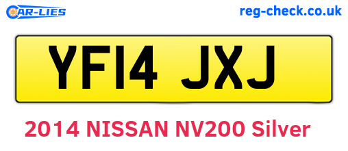 YF14JXJ are the vehicle registration plates.