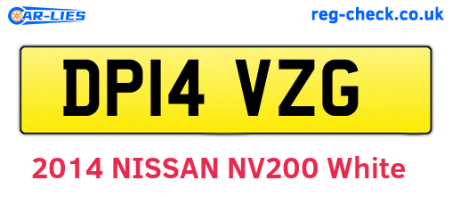 DP14VZG are the vehicle registration plates.