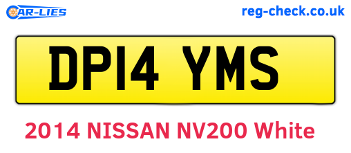 DP14YMS are the vehicle registration plates.