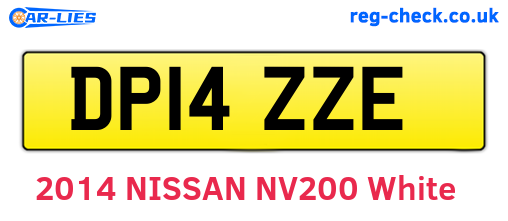DP14ZZE are the vehicle registration plates.