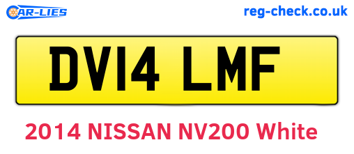 DV14LMF are the vehicle registration plates.