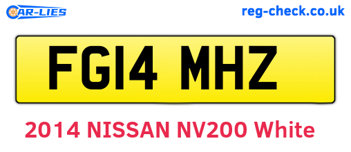 FG14MHZ are the vehicle registration plates.