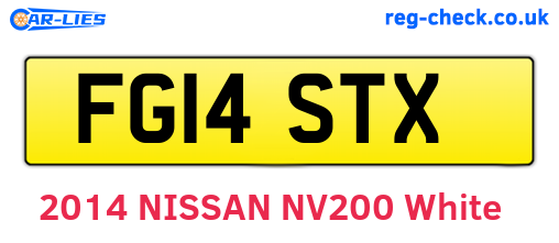 FG14STX are the vehicle registration plates.