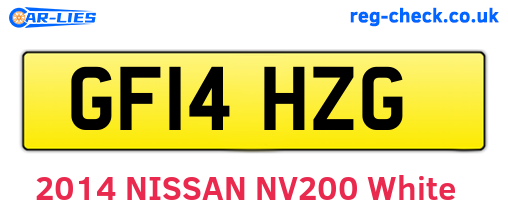 GF14HZG are the vehicle registration plates.