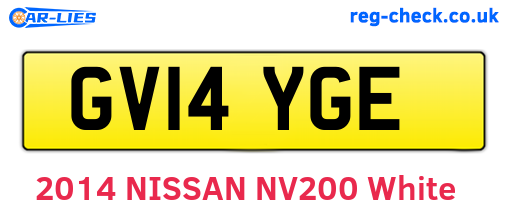 GV14YGE are the vehicle registration plates.