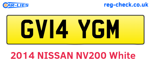 GV14YGM are the vehicle registration plates.