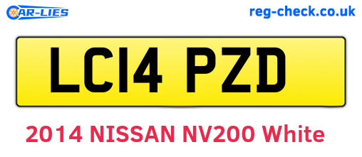 LC14PZD are the vehicle registration plates.