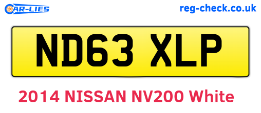 ND63XLP are the vehicle registration plates.