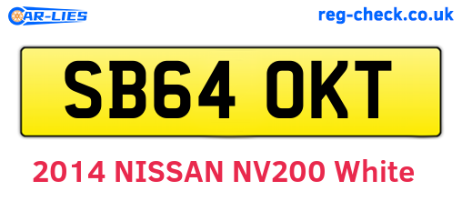 SB64OKT are the vehicle registration plates.