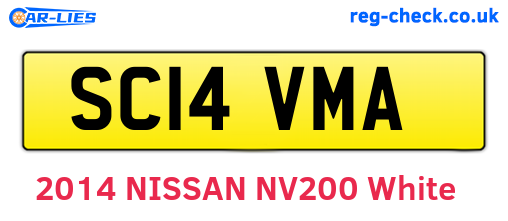 SC14VMA are the vehicle registration plates.