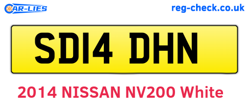 SD14DHN are the vehicle registration plates.