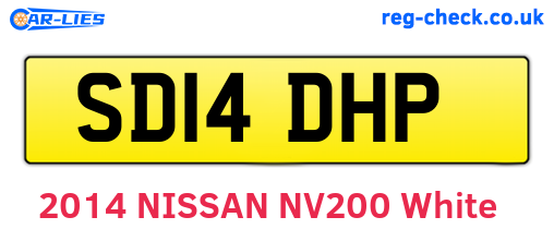SD14DHP are the vehicle registration plates.