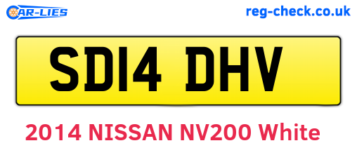 SD14DHV are the vehicle registration plates.