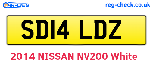 SD14LDZ are the vehicle registration plates.