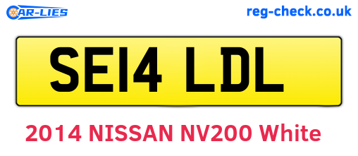 SE14LDL are the vehicle registration plates.