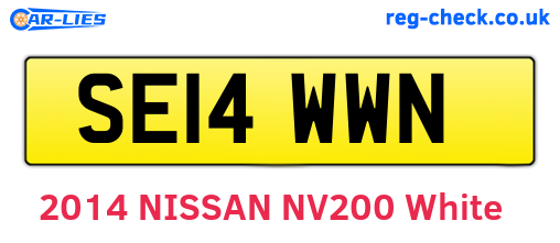 SE14WWN are the vehicle registration plates.