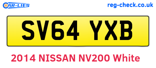 SV64YXB are the vehicle registration plates.