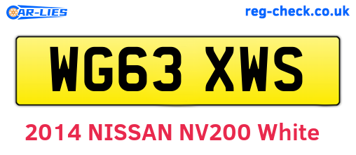 WG63XWS are the vehicle registration plates.