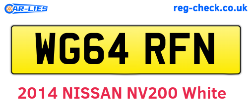 WG64RFN are the vehicle registration plates.