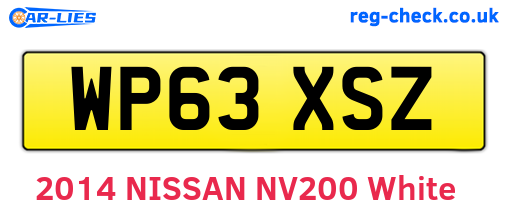 WP63XSZ are the vehicle registration plates.