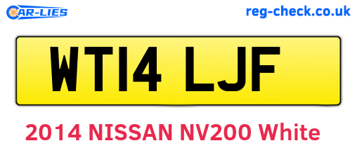 WT14LJF are the vehicle registration plates.