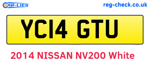 YC14GTU are the vehicle registration plates.