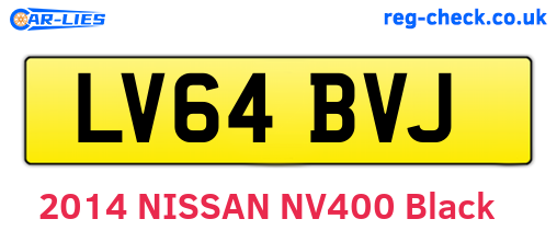 LV64BVJ are the vehicle registration plates.