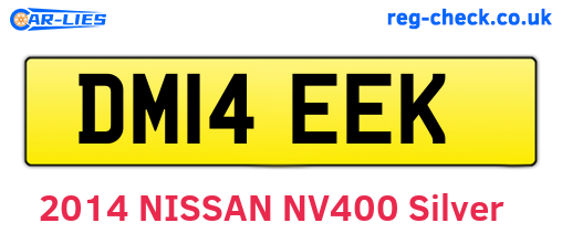 DM14EEK are the vehicle registration plates.