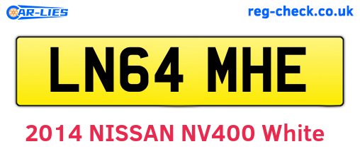 LN64MHE are the vehicle registration plates.