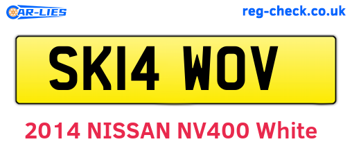 SK14WOV are the vehicle registration plates.