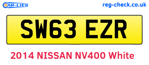SW63EZR are the vehicle registration plates.