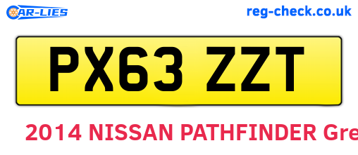 PX63ZZT are the vehicle registration plates.