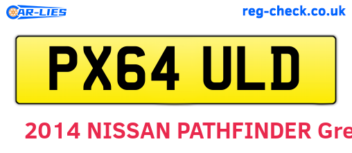 PX64ULD are the vehicle registration plates.